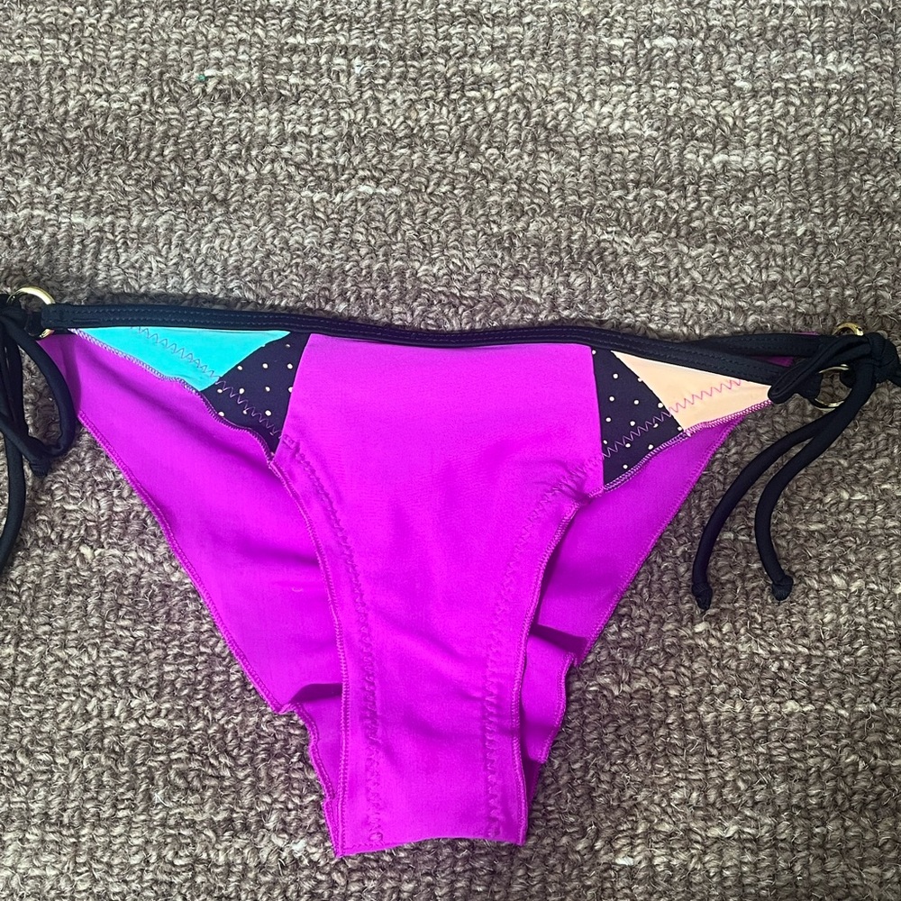 Body Glove Hot Magenta Bikini Bottom with Black Trim